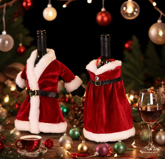 Santa Claus Wine Bottle Cover