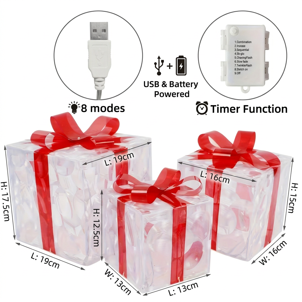 Christmas Gift Boxes Product Infographic CM