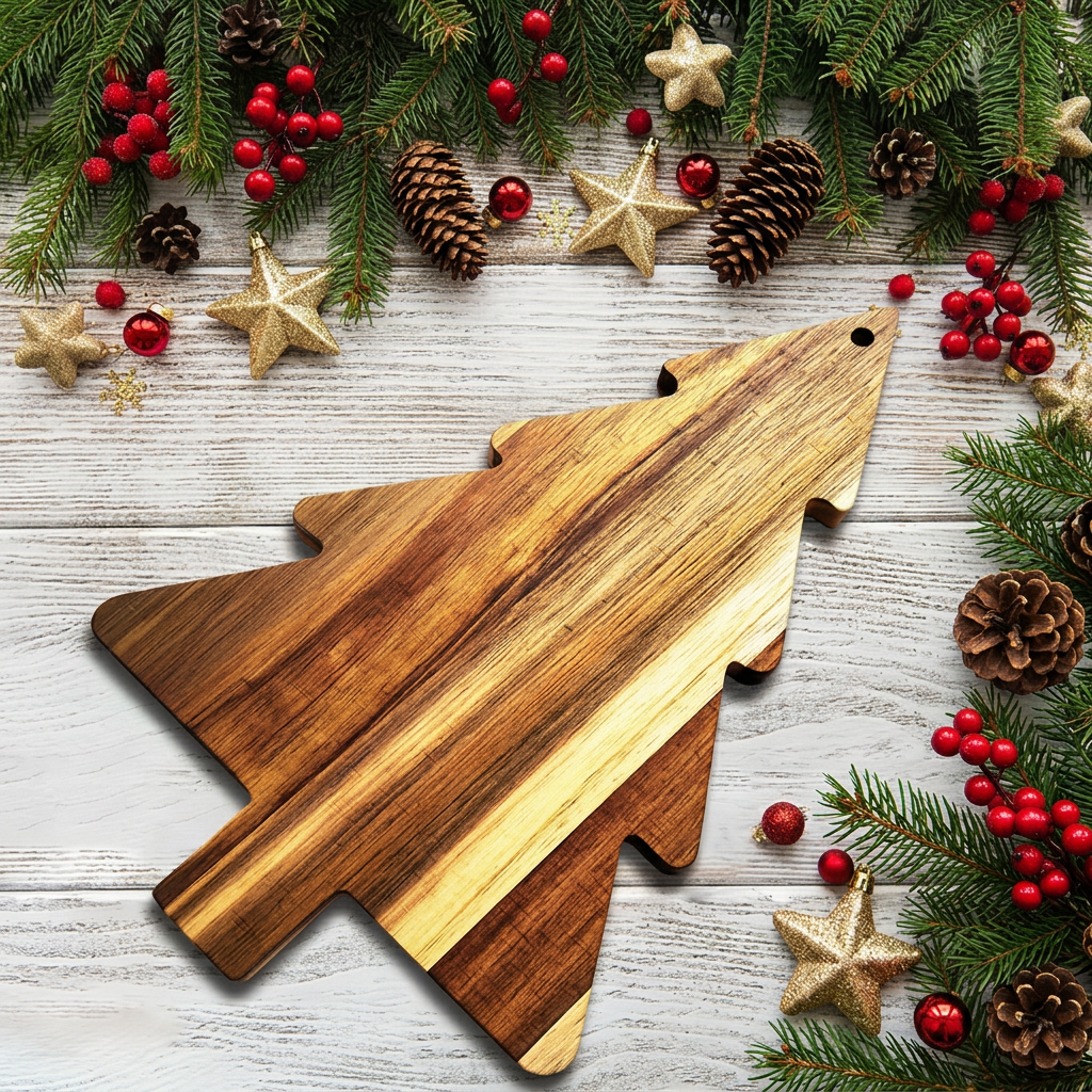Festive Christmas Tree Cutting Board