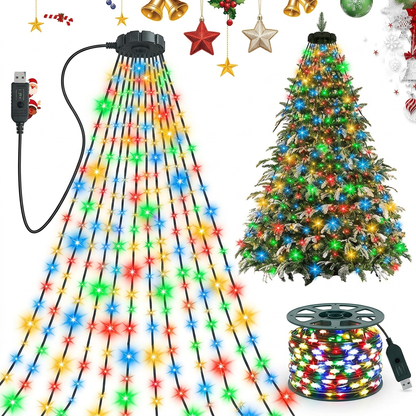 220 LED Waterfall Lights Multicolour
