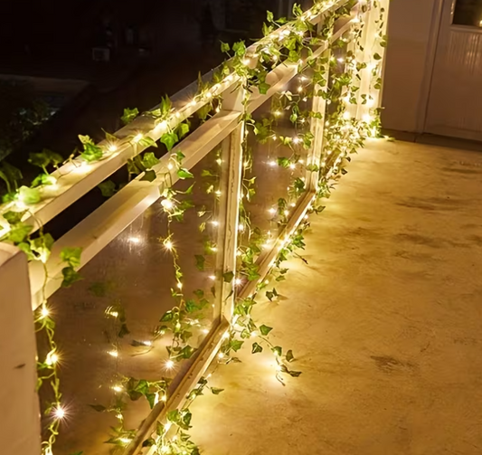 Solar Ivy Leaf Fairy Lights