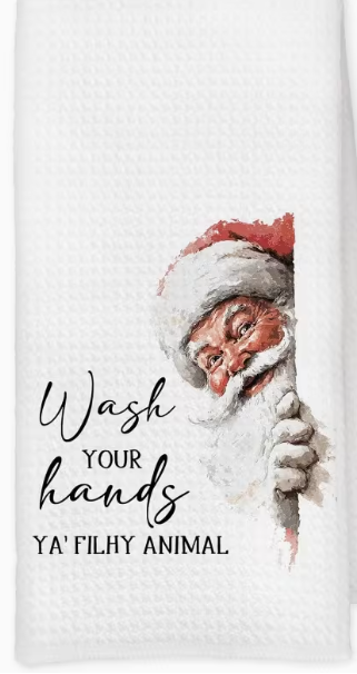 Fun Santa Claus Kitchen Towel