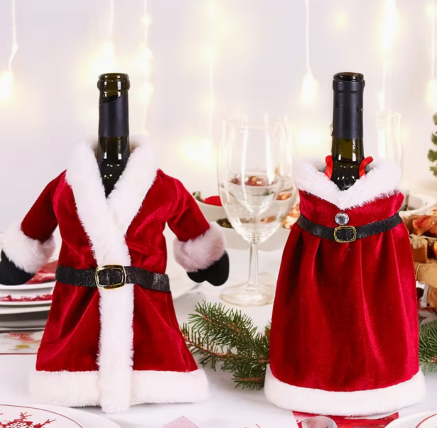 Santa Claus Wine Bottle Cover