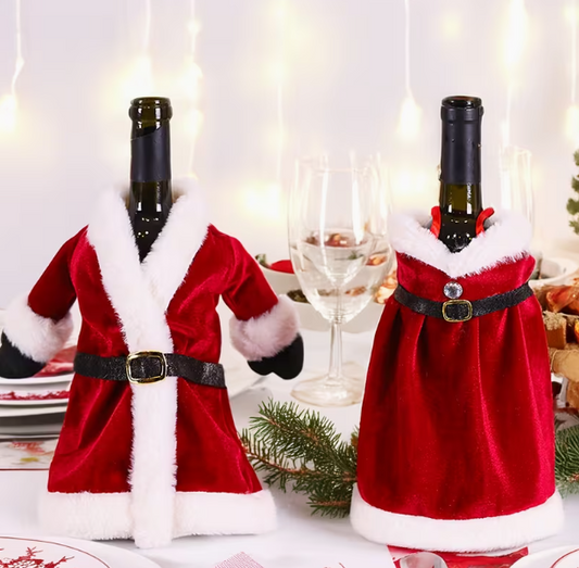 Santa Claus Wine Bottle Cover