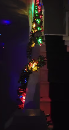 LED Glitter Garland String Lights