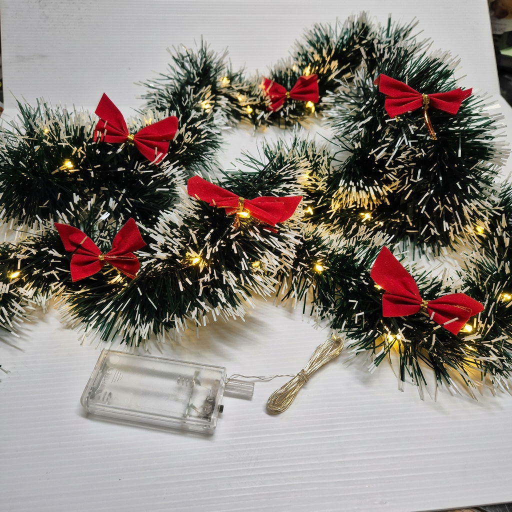 Christmas Tinsel Garland Product Shot