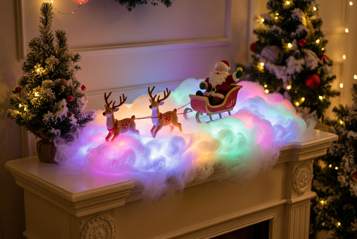 DIY Cloud Light Fireplace
