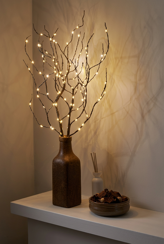 Glowing Branch Minimalist Shelf