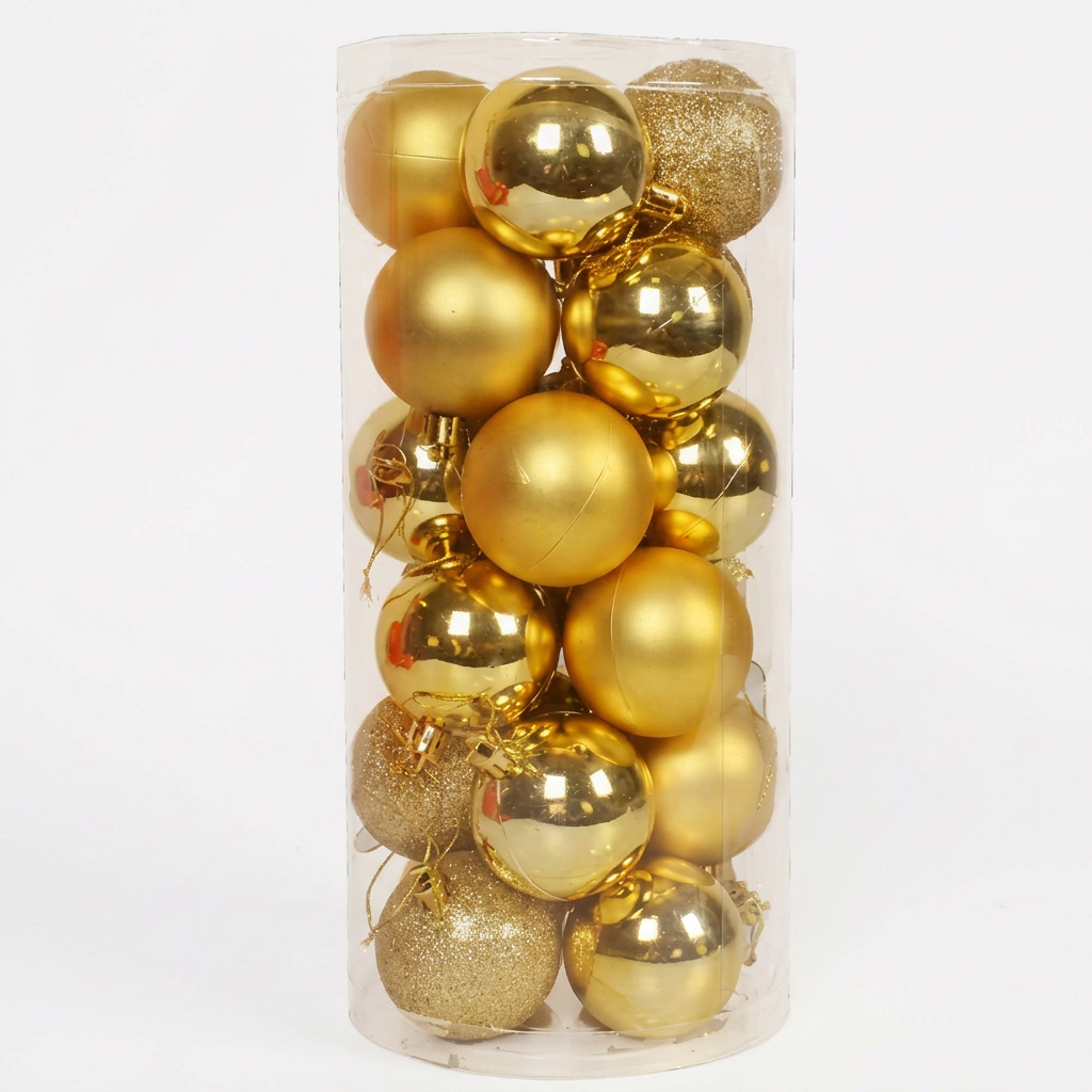 Gold Christmas Ball Ornaments