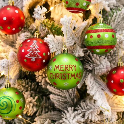 Polka Dot Christmas Baubles Close-up