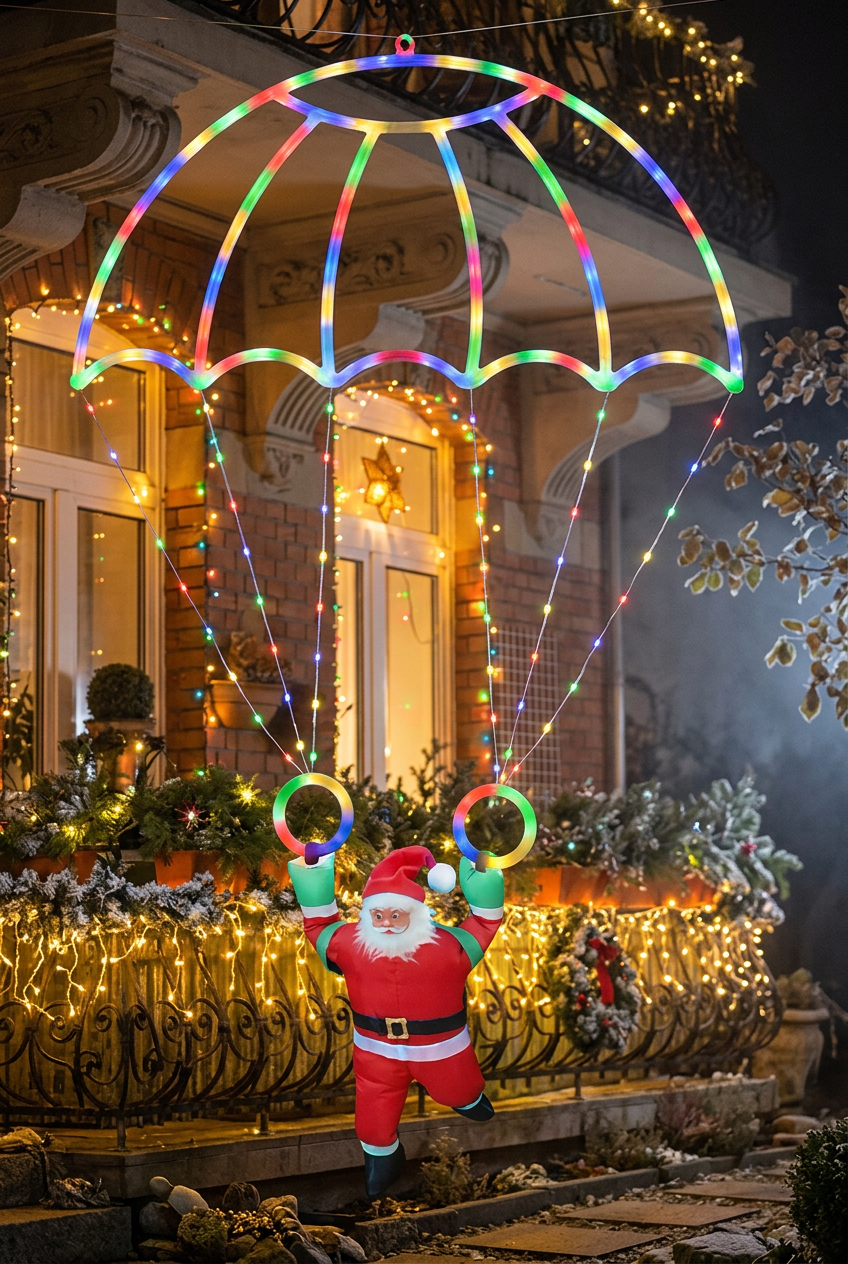 Santa Parachute Light Outdoor